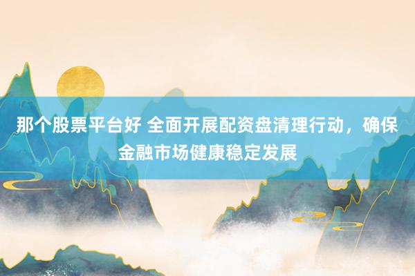 那个股票平台好 全面开展配资盘清理行动，确保金融市场健康稳定发展