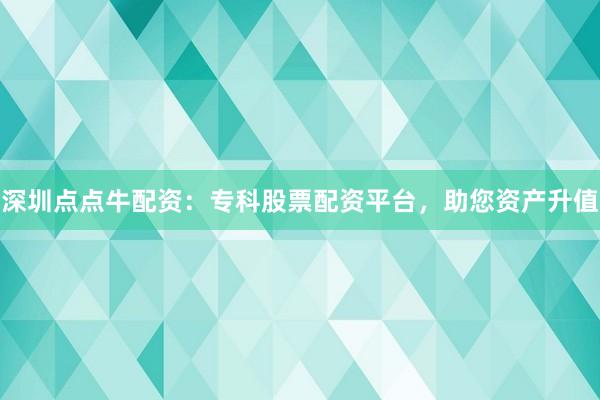 深圳点点牛配资：专科股票配资平台，助您资产升值