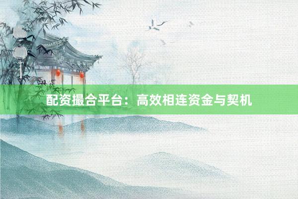 配资撮合平台：高效相连资金与契机