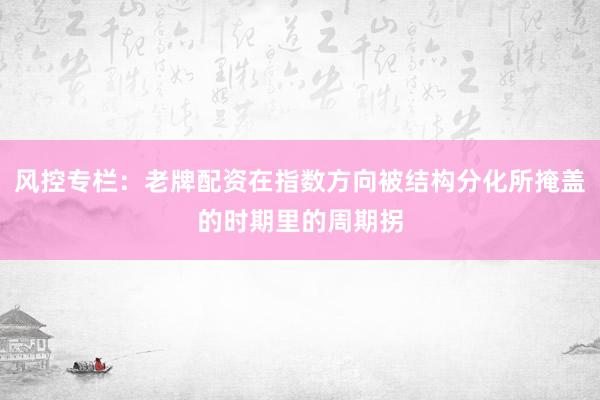 风控专栏：老牌配资在指数方向被结构分化所掩盖的时期里的周期拐