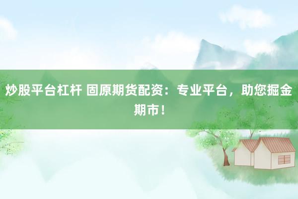 炒股平台杠杆 固原期货配资：专业平台，助您掘金期市！