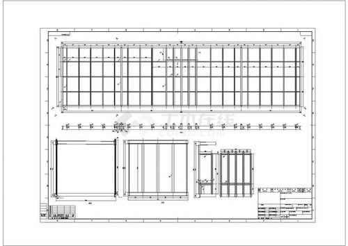 某钢结构活动房建筑设计施工cad图纸