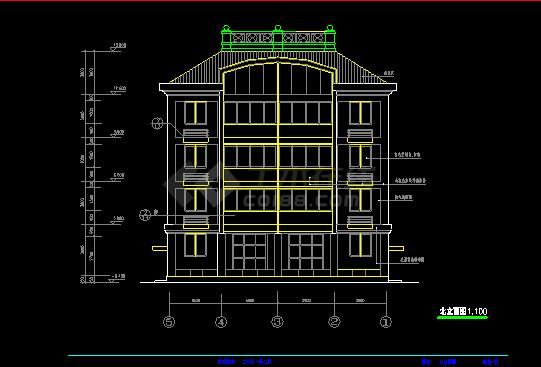 某5层私宅建筑施工cad方案设计图